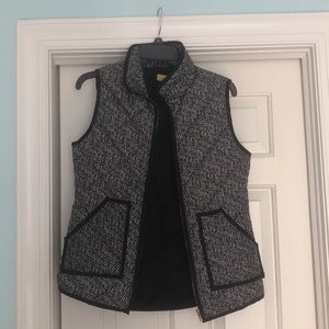 Black and White Puffy Vest